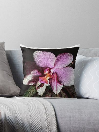 Purple Chirsmas Orchid Pillow