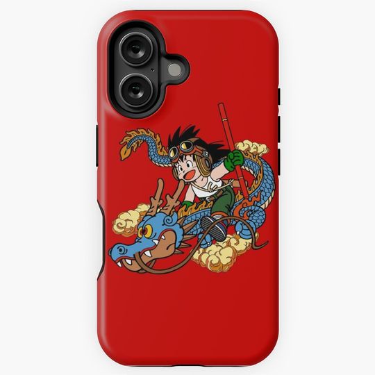 Goku and Blue Shenlong iPhone Case