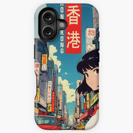 Hong Kong China Retro Anime Girl Vintage Travel iPhone Case