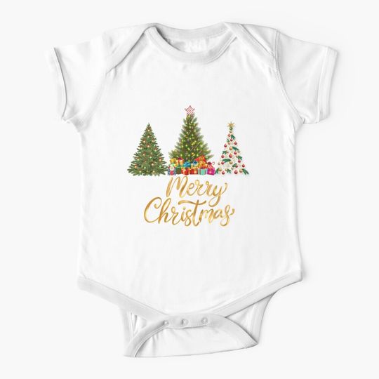 Christmas trees Baby One-Piece