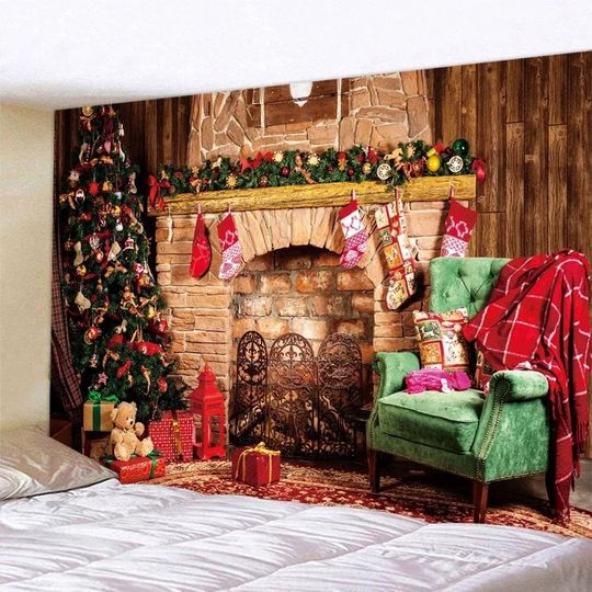 Christmas Tapestry Wall Hanging Bedspread