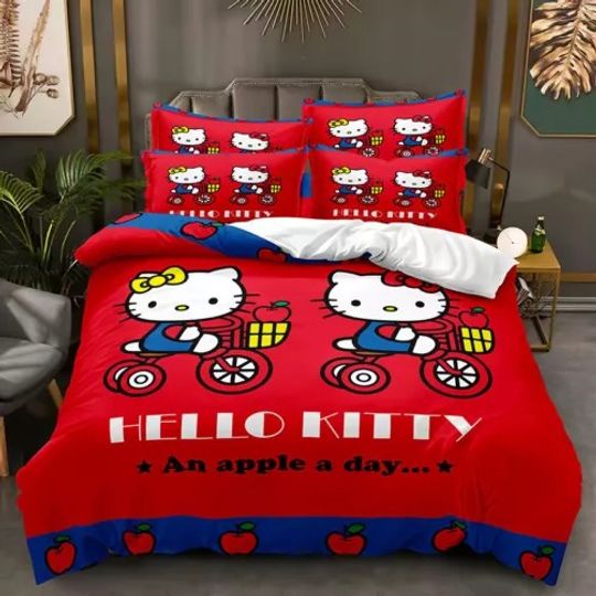 3D Hello Kitty Printed Bedding Set