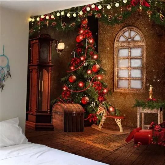 3D Christmas Childhood Tapestry