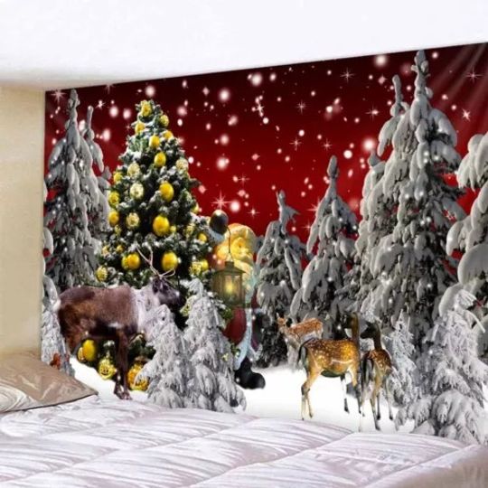 Christmas Tapestry Wall Hanging Wall Art