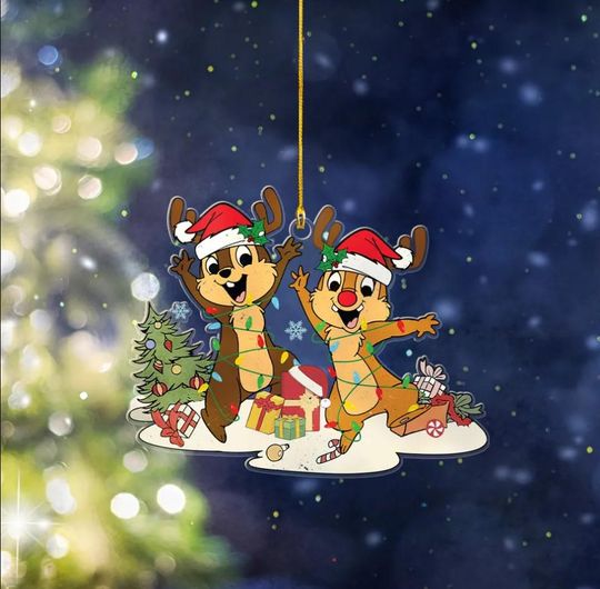 Chip and Dale Christmas Ornament, Chip N Dale Ornament, Chip Dale Xmas Ornament, Ornament, Couple Ornament, Kids Ornament