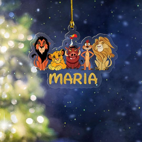 Personalized Lion King Christmas Ornament, Disney Lion King Ornament, Lion King Simba Ornament, Simba Nala Ornament, Kids Disney Ornament
