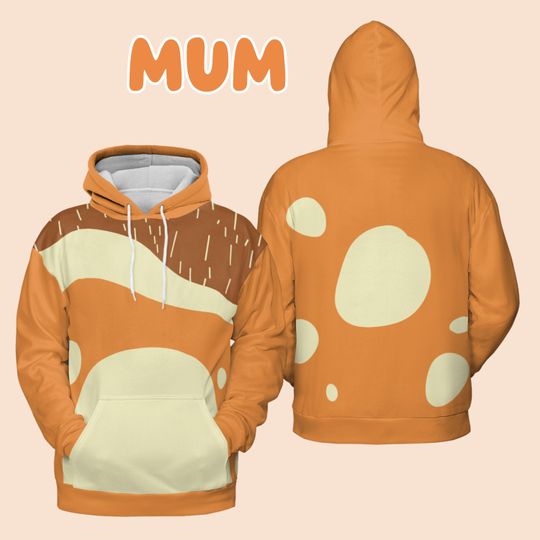 Mother Blue Dog Family 3D Hoodie, Mum Heeler Cosplay Hoodie, Blue Heeler Costume, Cosplay Halloween Shirt All Over Print, Halloween Gift