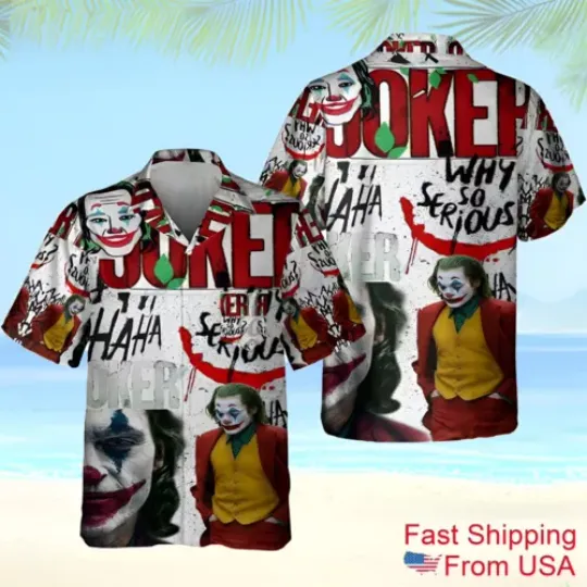 Joker Hawaiian Shirt, Button Down Shirt