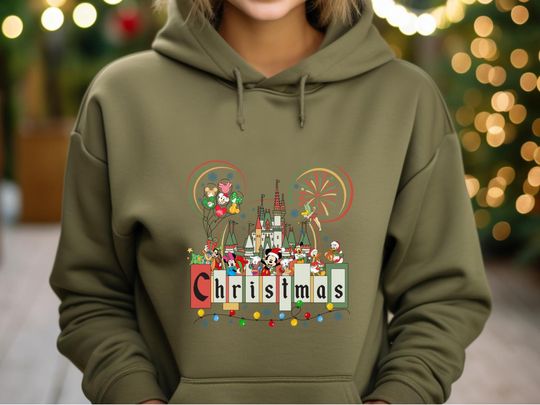 Disney Christmas Hoodie, Mickey And Friends Hoodie, Christmas Hoodie, Christmas Family Hoodie, Merry Christmas Hoodie, Christmas Gift