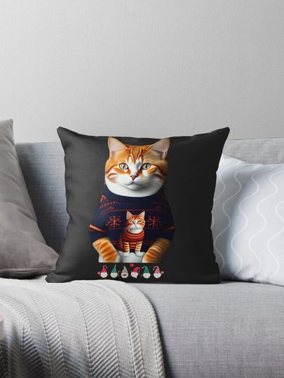 Discover CAT CHRISMAS Pillow