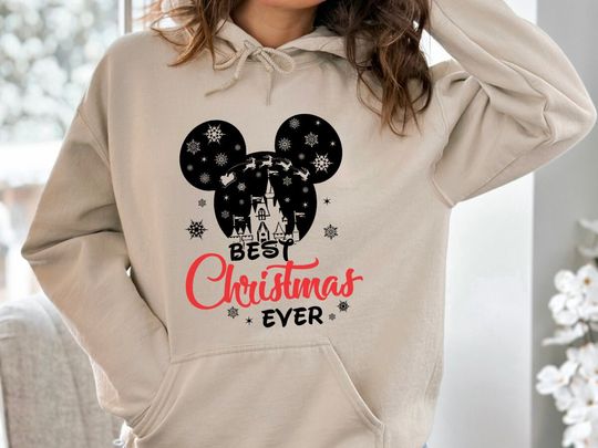 Best Christmas Ever Disneyland Hoodie, Disney Castle Christmas Hoodie, Disney Christmas Family Group Hoodie, Disney Best Christmas Hoodie