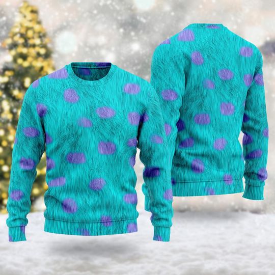 Monsters Inc Ugly Christmas Sweater, James P. Sullivan Monster Xmas Sweatshirt, James P. Sullivan Christmas Gift For Men Women Kid