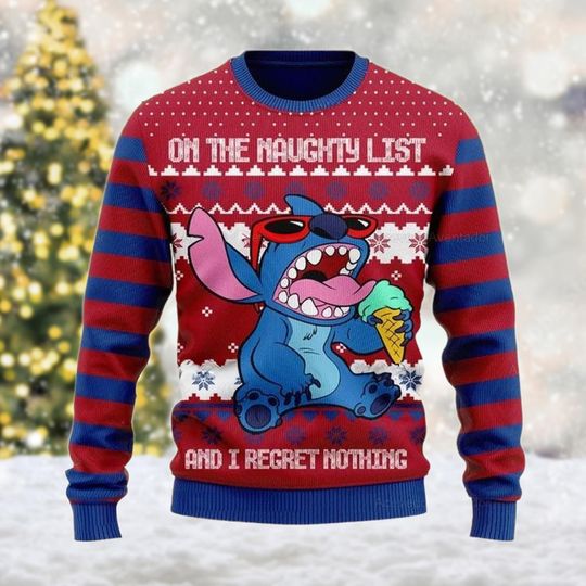 Stitch Christmas Ugly Sweater, Funny Stitch Christmas Sweatshirt, Stitch Xmas Holiday Party Shirt, Magic Kingdom Gift For Men Women Kid
