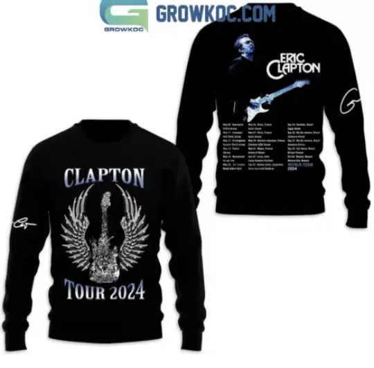 Eric Clapton World Tour 2024 All The Location 3D Sweatshirt