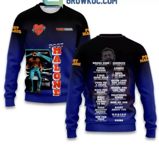 Post Malone The Tracklist Of F-1 Trillion Album 2024 3D Sweatshirt