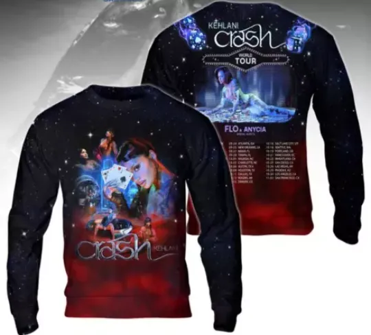 Kehlani Crash Tour With Flo And Anycia 2024 Tour 3D Sweatshirt