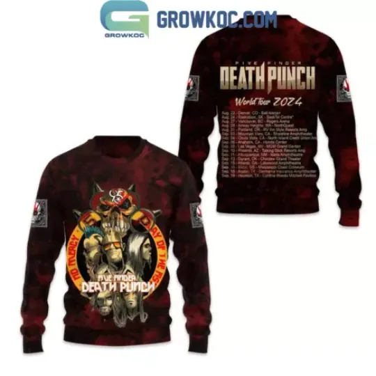 Five Finger Death Punch World Tour 2024 Schedule 3D Sweatshirt