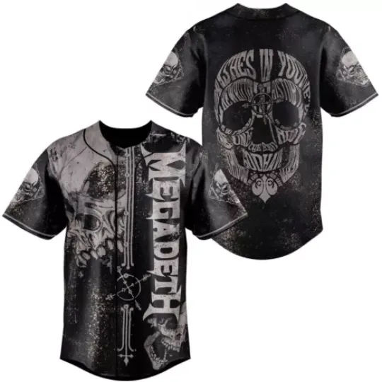 Megadeth Heavy Metal Rock Unisex 3D Print Baseball Jersey