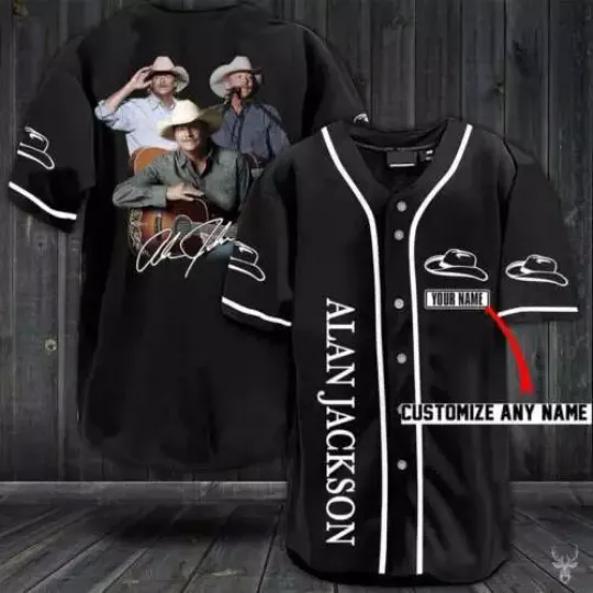 Personalized Alan Jackson Singer Baseball Jersey Shirt