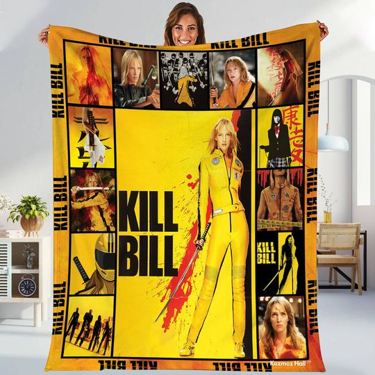Kill Bill Blanket | Uma Thurman The Bride Blanket | Kill Bill MovieThrow Blanket for Bed Couch Sofa