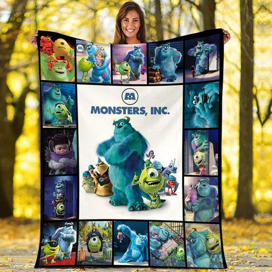 Monster Inc Movie Blanket Monster University Blanket Mike Wazowski Blanket Sulley Blanket Birthday Gift
