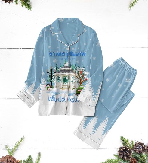 Gilmore Girls Xmas Pajamas, Luke's Dinner Pajamas Pants, Luke's Coffee Christmas Pajamas, Stars Hollow Holiday Pajamas, Christmas Gift