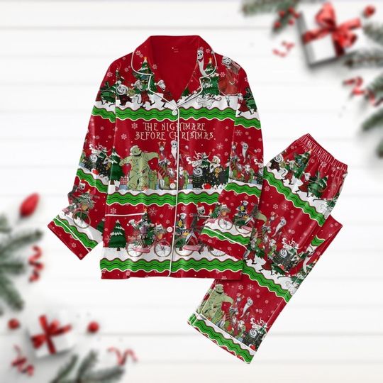 The Nightmare Before Christmas Pajamas, Jack Sally Oogie Boogie And Zero Pajamas Pants, Disney Horror Cartoon Pj Set, Jack Pyjamas