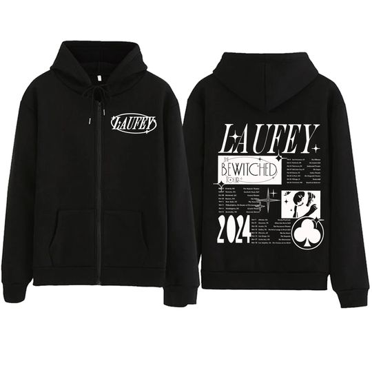 Trendy Popular Laufey Tour Zipper Hoodie | Casual Shirt | Unisex Winter Shirt