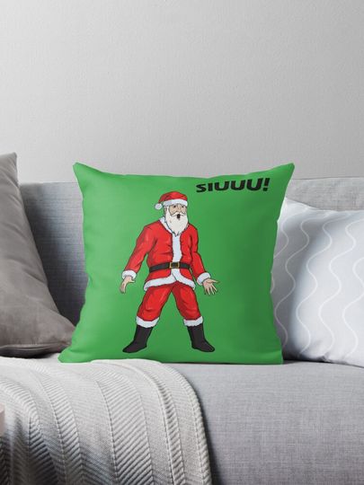Santa Cristiano SIUUU / CR7 celebration Pillow
