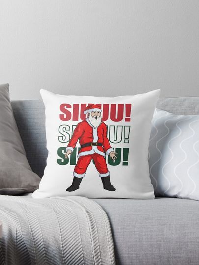 Santa Ronaldo goal celebration siuuu Pillow