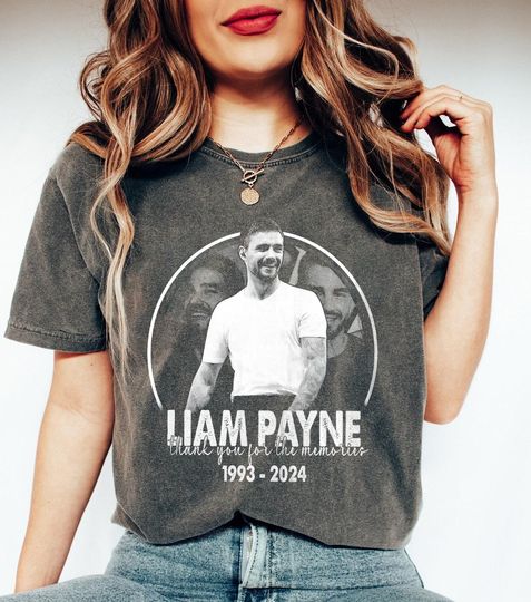 Thanks For Memories Liam Payne Shirt, One Direction Band Shirt, Liam Payne Tribute Shirt, RIP Liam Payne 1993 - 2024 Shirt, Gift For Fan