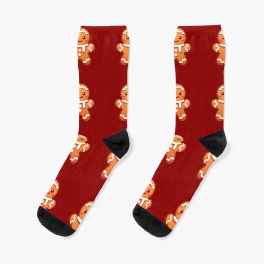 Charming Gingerbread Cookie | Festive Christmas Sweetness Socks