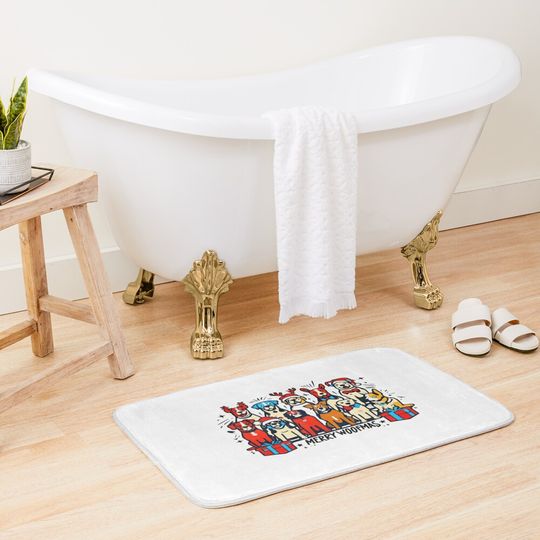 Merry Woofmas: Unique Christmas Gifts for Your Golden Retriever Bath Mat
