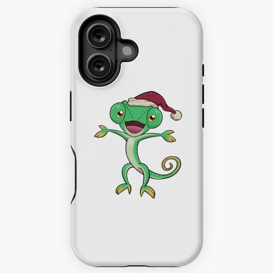 Chameleon Santa | Christmas Reptile iPhone Case