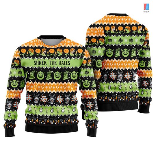 Shrek Ugly Christmas Sweater Shirt, Shrek The Hall Sweatshirt, Princess Fiona Shirt, Disneyland Christmas Shirt, Family Christmas Shirt