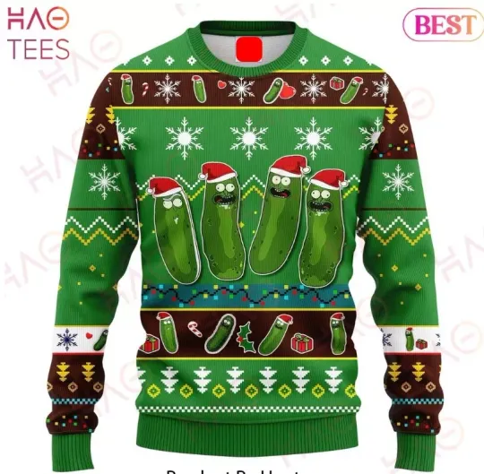 Rick And Rickandmorty Christmas Sweater P rick Christmas Green Ugly Sweater