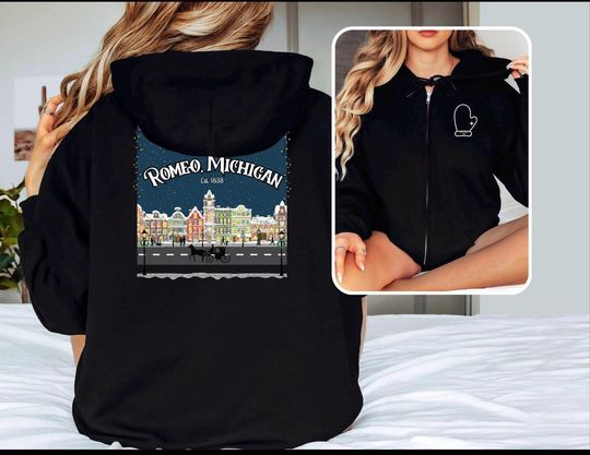 Romeo Michigan Holiday Charity Zip Up Hoodie
