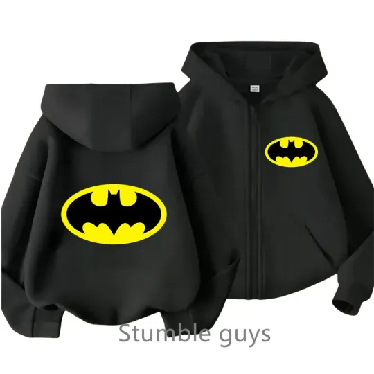 Fashion Batman Zip Up Hoodie, Spring Autumn Fashion, Unisex Hoodie, Casual Jacket