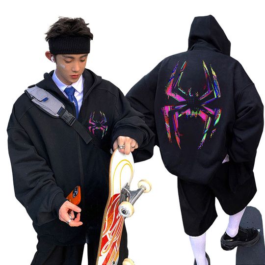 Rapper Metro Boomin Heroes & Villains Spider Print Zip Up Hoodie, Spring Autumn Fashion, Unisex Hoodie, Casual Jacket