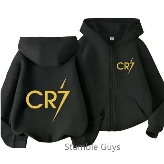 Fashion Ronaldo- CR7 Zip Up Hoodie, Spring Autumn Fashion, Unisex Hoodie, Casual Jacket