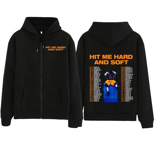 Hit Me Hard and Soft 2024 Tour Zip Up Hoodie, Spring Autumn Fashion, Unisex Hoodie, Casual Jacket