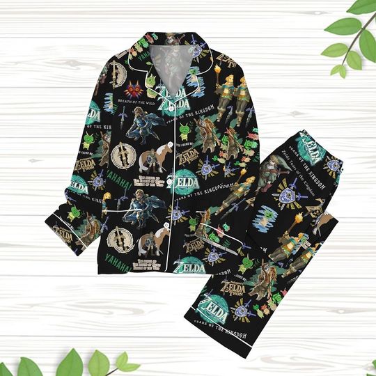 Zelda Korok Pajamas, Zelda Of Legend Shirt, Princess Zelda Holiday Pajamas, Hyrule Shirt, Zelda Plants Shirt, Hylia Christmas Pajamas