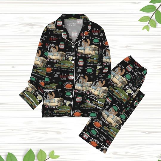 National Lampoons Xmas Pajamas, Griswolds Tree Farm Pajamas, Clark Griswold Holiday Pajamas, You Serious Clark Christmas Pajamas,