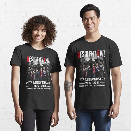 "  Official Resident Evil 25th Anniversary 1996 2021 Thank You" Essential T-Shirt