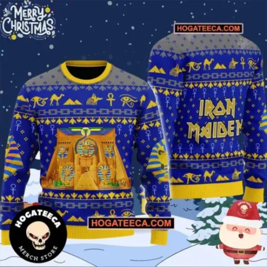 Iron Maiden Power Slave Chirstmas Gifts 2024 Xmas ForFamily,Friends Ugly Sweater