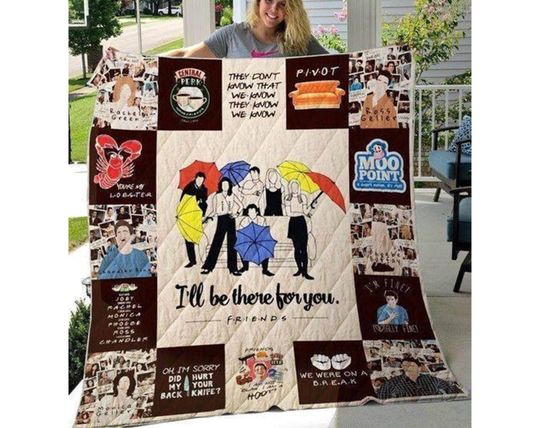 Vintage Friends TV Show Fleece Blanket,  Christmas Blanket, Gifr Family