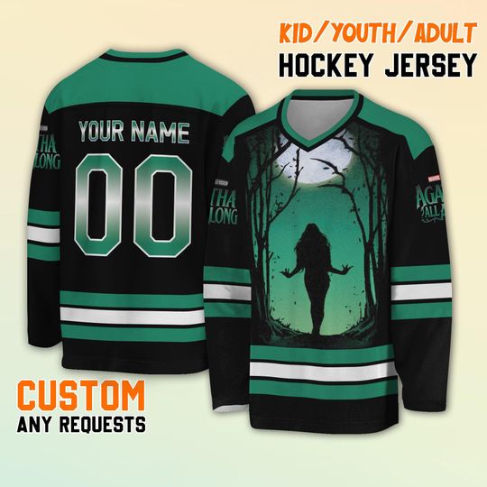 Personalized Agatha All Along Rio Vidal Hockey Jersey, Custom Rio Vidal Hockey Jersey, Disney Agatha All Along Hockey Shirt