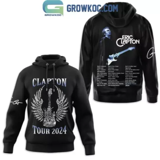 Eric Clapton World Tour 2024 All The Location 3D Hoodie