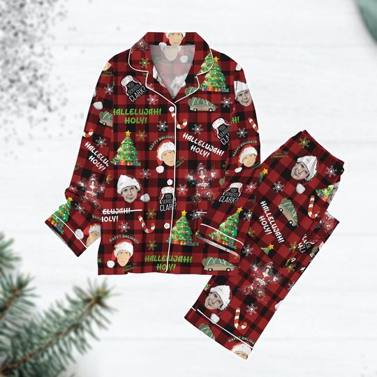 Griswold Christmas Pajamas, National Lampoon's Pajamas Set, Clark Griswold Holiday Pajamas, Christmas Tree Farm Shirt