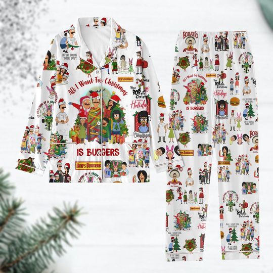 Bobs Burgers Christmas Pajamas, Belcher Family Pajamas, Bobby Hill Movie Pajamas Set, Comedy Holiday Pajamas, Xmas Party Gift